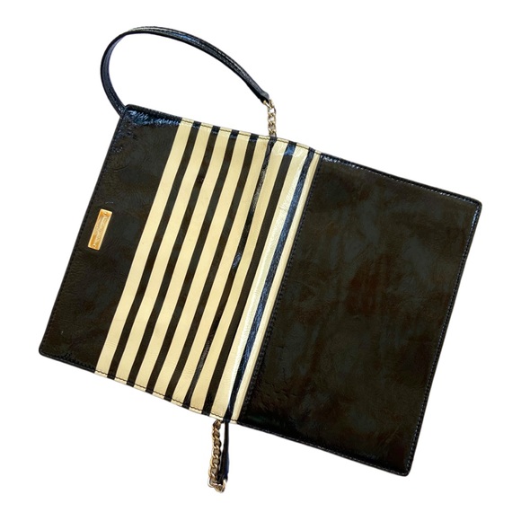 Kate Spade New York Kaley Cooper Square Striped Patent Leather Shoulder Bag - Picture 10 of 10